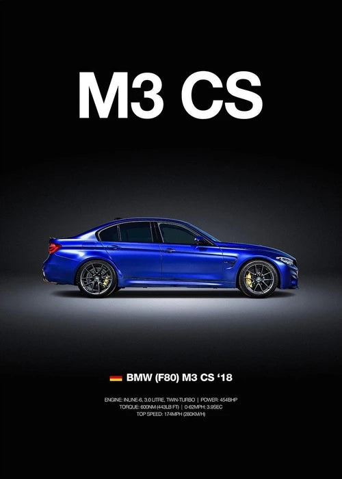 Automotive BMW Car Photography Posters BMW Series Sport Car Prints Canvas Painting Wall Art Pictures Home Living Room