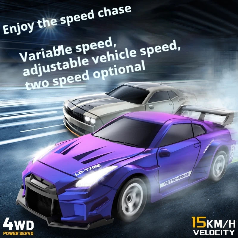 Mini 1:64 4WD RC Drift Car 15KM/H High Speed RC Off-Road Racing Vehicle Desktop Pocket Car Toys RC Racing Boys Gifts