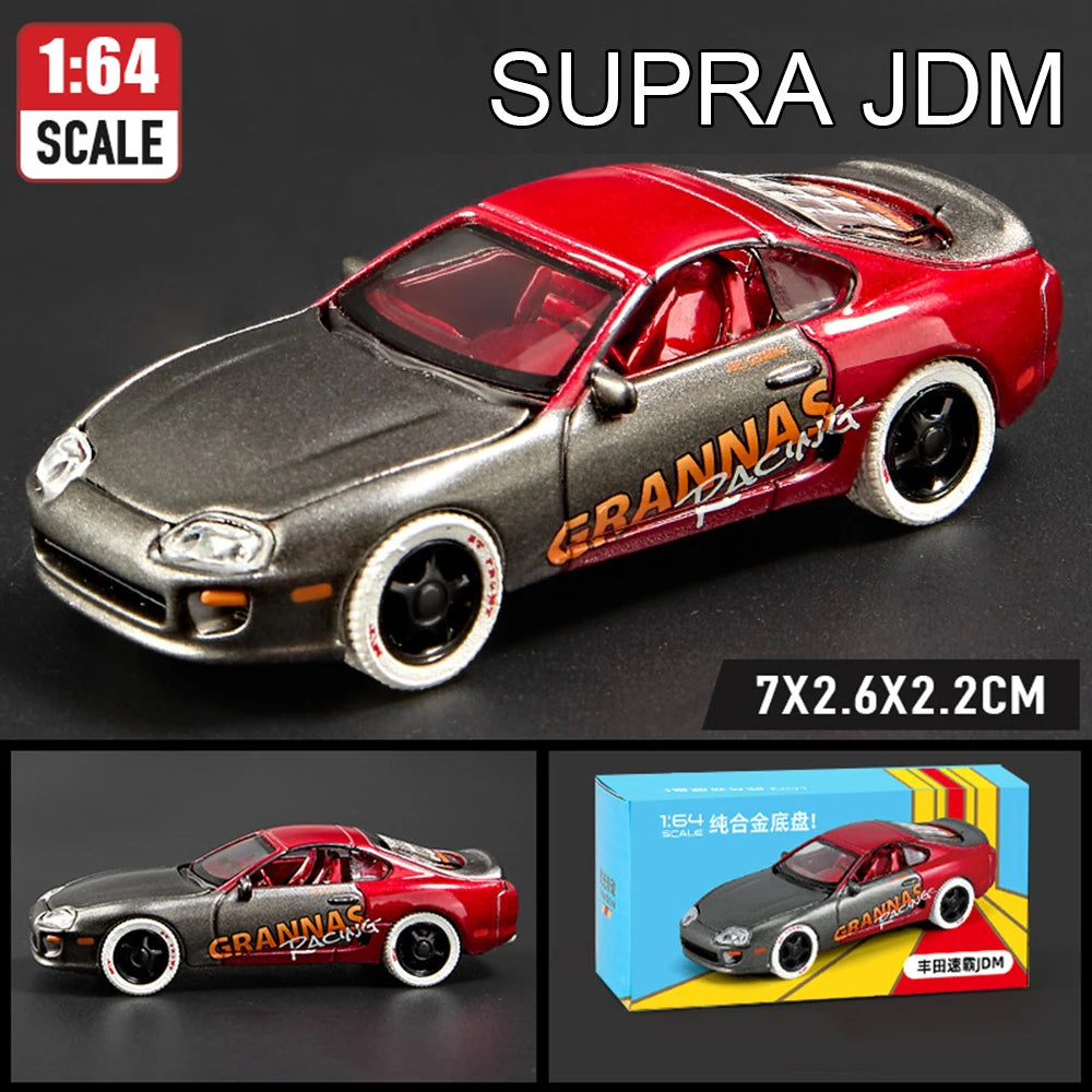 1:64 Scale JDM Corvette GT500 Firebird Daytona Stardust Alloy Diecast Models Toys Series Miniature Cars for Children's Toy Gifts