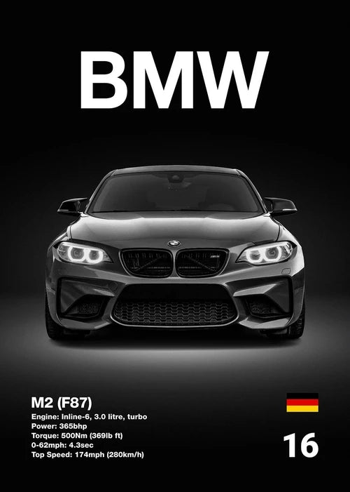 Automotive BMW Car Photography Posters BMW Series Sport Car Prints Canvas Painting Wall Art Pictures Home Living Room