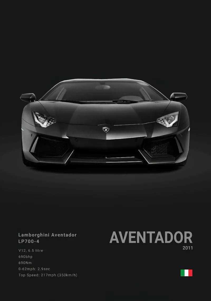 Black Famous Cars Posters Super Car Picture Sports Car Print for Living Room Canvas Painting Wall Art Home Decor Mural Cuadros