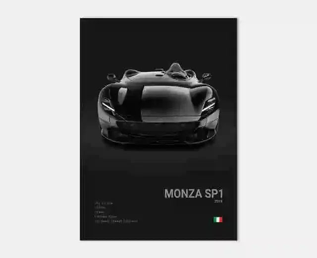 Pop Black and White Italy Cars Luxury Super Sport Car Poster Aesthetic F40 GTO GTB Canvas Print for Wall Art Garage Room Decor