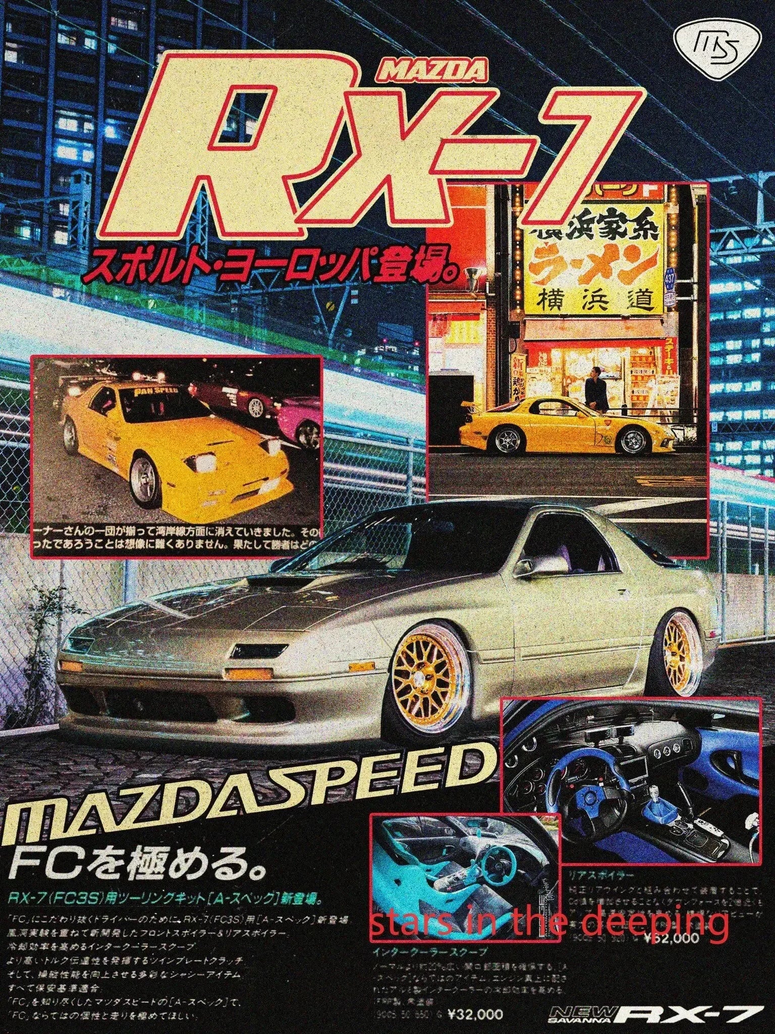 Vintage Japanese Racing Cars Magazine Cover Canvas Painting Art Poster Wall Decor