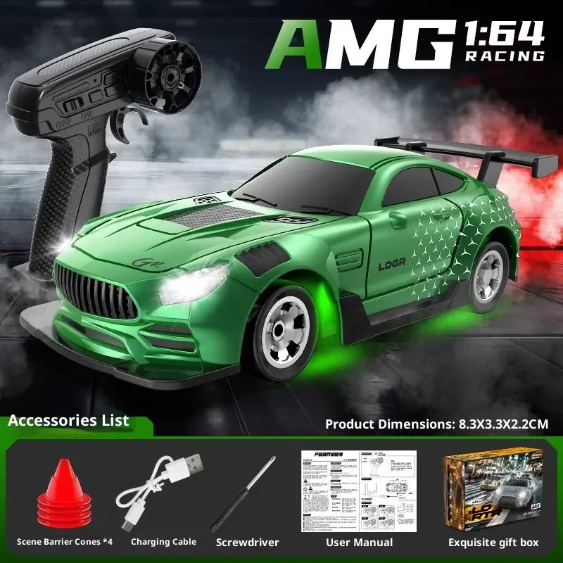 Mini 1:64 4WD RC Drift Car 15KM/H High Speed RC Off-Road Racing Vehicle Desktop Pocket Car Toys RC Racing Boys Gifts