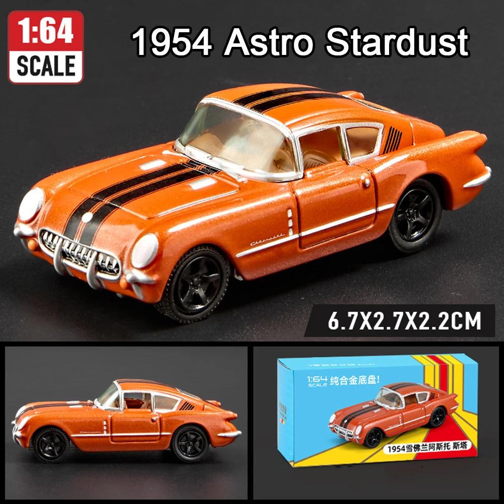 1:64 Scale JDM Corvette GT500 Firebird Daytona Stardust Alloy Diecast Models Toys Series Miniature Cars for Children's Toy Gifts