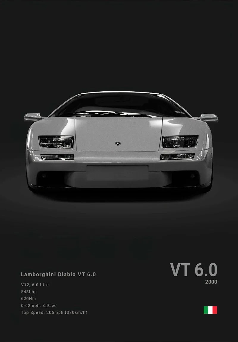 Black Famous Cars Posters Super Car Picture Sports Car Print for Living Room Canvas Painting Wall Art Home Decor Mural Cuadros