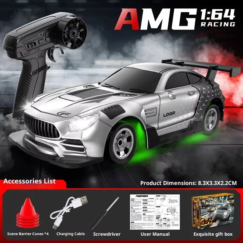 Mini 1:64 4WD RC Drift Car 15KM/H High Speed RC Off-Road Racing Vehicle Desktop Pocket Car Toys RC Racing Boys Gifts