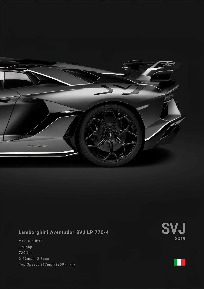 Black Famous Cars Posters Super Car Picture Sports Car Print for Living Room Canvas Painting Wall Art Home Decor Mural Cuadros