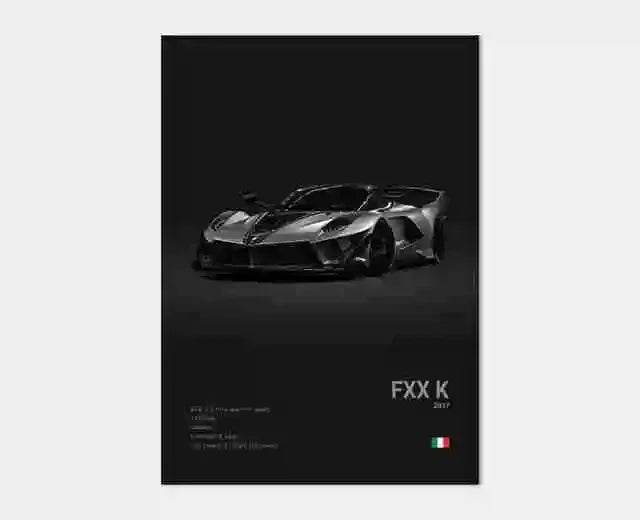 Pop Black and White Italy Cars Luxury Super Sport Car Poster Aesthetic F40 GTO GTB Canvas Print for Wall Art Garage Room Decor