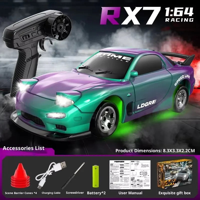 Mini 1:64 4WD RC Drift Car 15KM/H High Speed RC Off-Road Racing Vehicle Desktop Pocket Car Toys RC Racing Boys Gifts