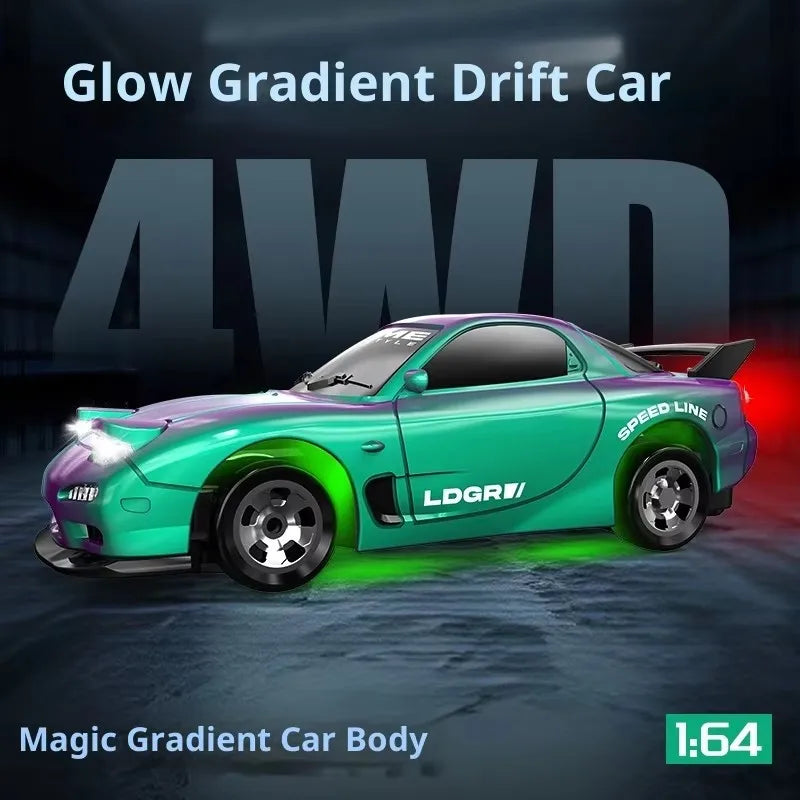 Mini 1:64 4WD RC Drift Car 15KM/H High Speed RC Off-Road Racing Vehicle Desktop Pocket Car Toys RC Racing Boys Gifts