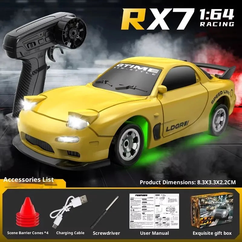 Mini 1:64 4WD RC Drift Car 15KM/H High Speed RC Off-Road Racing Vehicle Desktop Pocket Car Toys RC Racing Boys Gifts